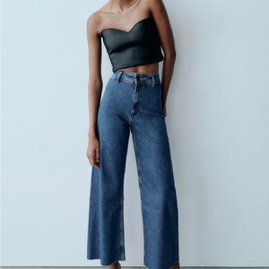 zara marine straight jeans